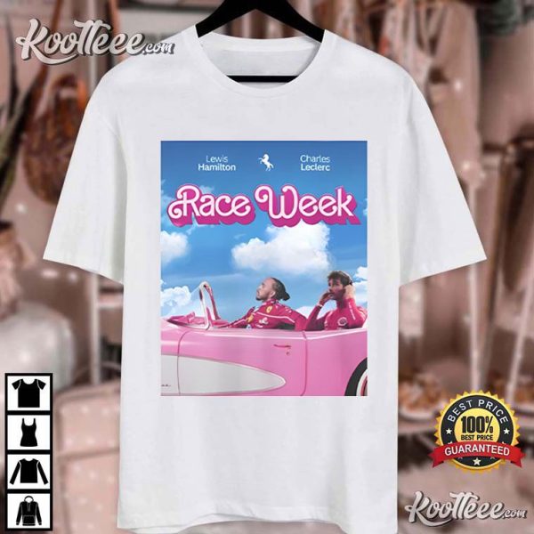 Charles Leclerc And Lewis Hamilton Barbie Race Week T-Shirt