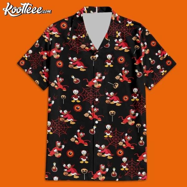 Devil Donald Duck Disney Halloween Hawaiian Shirt