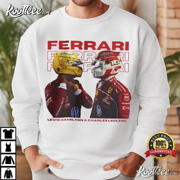 F1 Scuderia Ferrari Charles Leclerc Lewis Hamilton T-Shirt