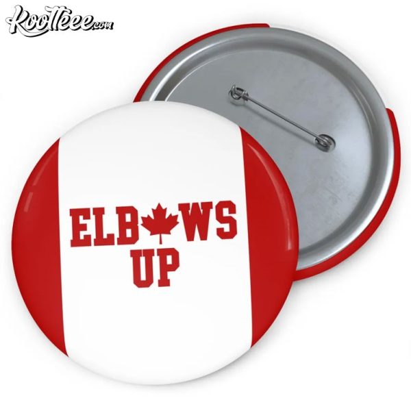 Elbows Up Canada Anti Trump Protest Pin Button