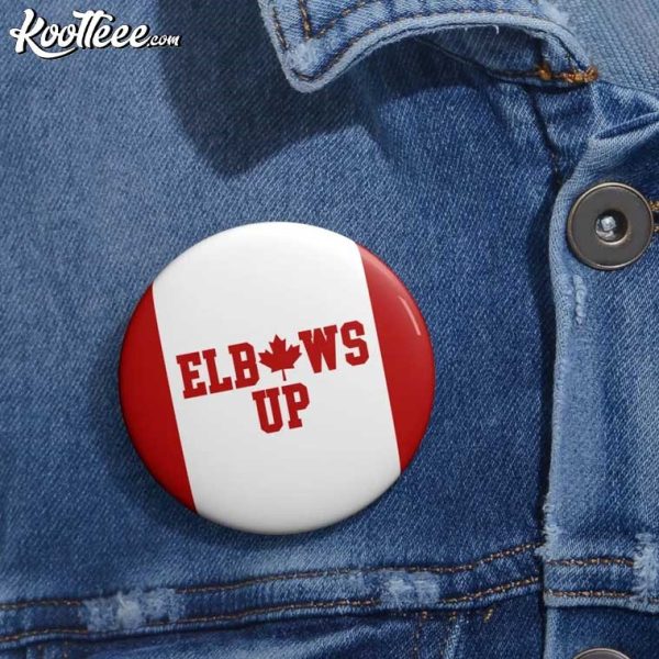 Elbows Up Canada Anti Trump Protest Pin Button