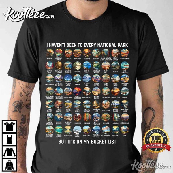 US National Parks Bucket List T-Shirt