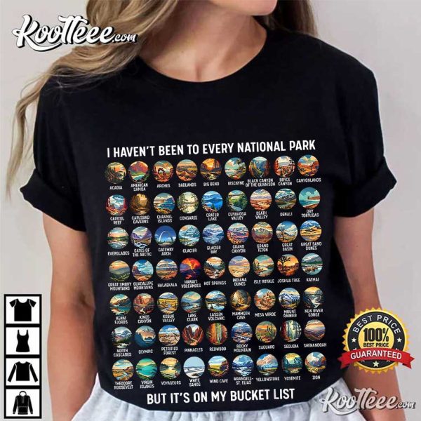 US National Parks Bucket List T-Shirt