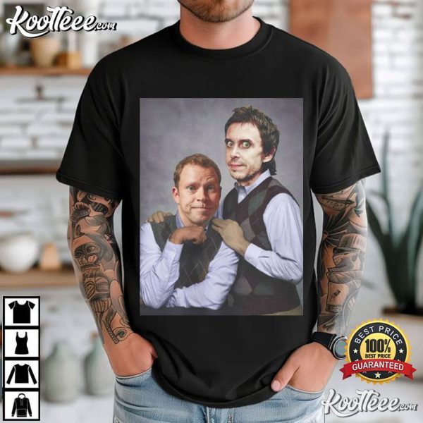 Peep Show Super Hans x Mark Corrigan Step Brothers Parody T-Shirt