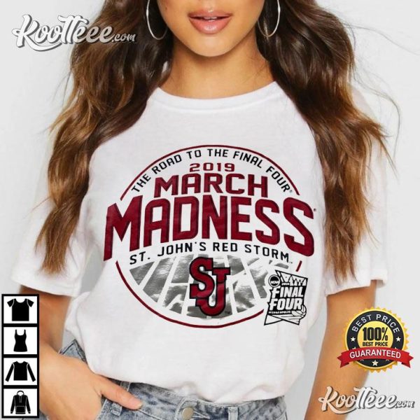 St John’s Red Storm The Road To The Final Four March Madness 2019 T-Shirt