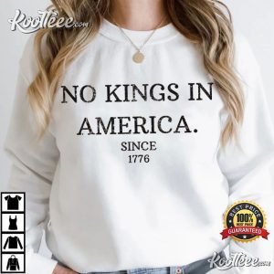 No Kings In America Democracy Protest T Shirt (2)