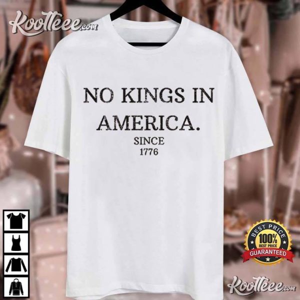 No Kings In America Democracy Protest T-Shirt