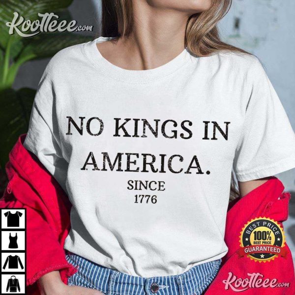 No Kings In America Democracy Protest T-Shirt