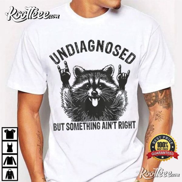 Undiagnosed But Something Ain’t Right Funny Raccoon Meme T-Shirt