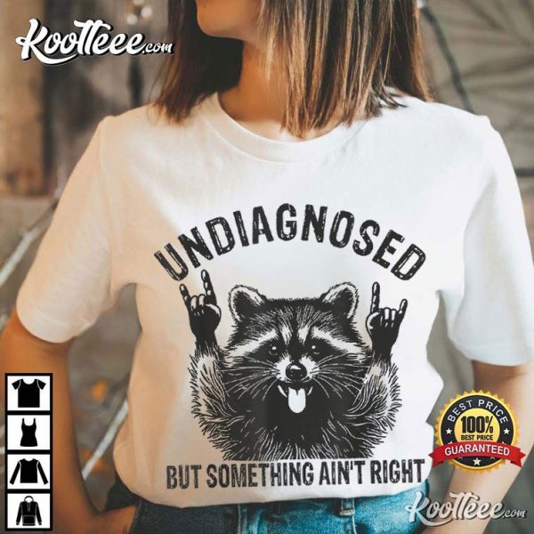 Undiagnosed But Something Ain’t Right Funny Raccoon Meme T-Shirt