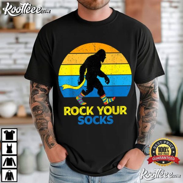 World Down Syndrome Day Rock Your Socks Bigfoot T-Shirt