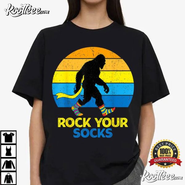 World Down Syndrome Day Rock Your Socks Bigfoot T-Shirt