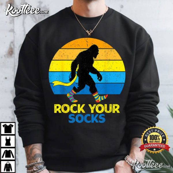 World Down Syndrome Day Rock Your Socks Bigfoot T-Shirt