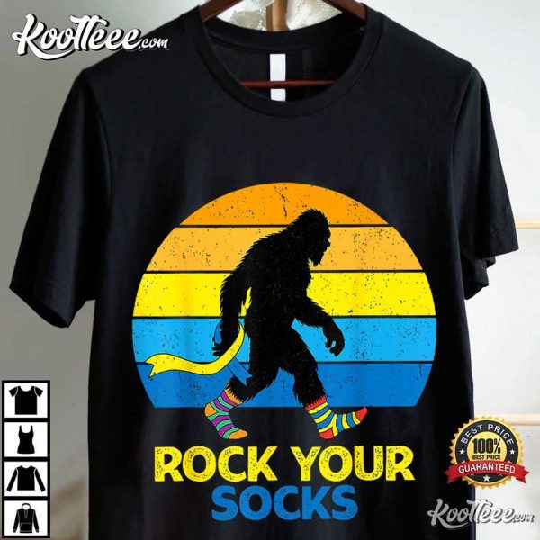 World Down Syndrome Day Rock Your Socks Bigfoot T-Shirt