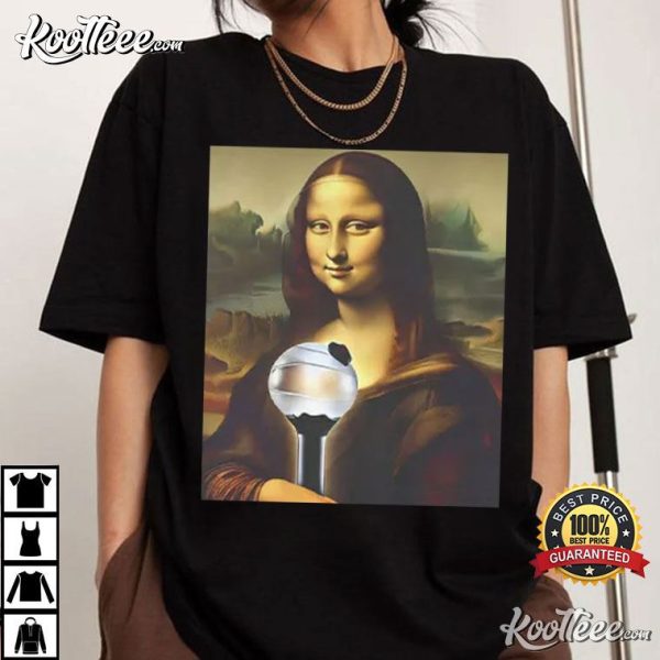 BTS Mona Lisa Holding ARMY Bomb T-Shirt