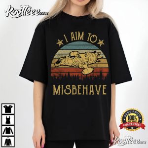 I Aim To Misbehave Serenity Movies Quote Vintage T-Shirt I Aim To Misbehave Serenity Movies Quote Vintage T Shirt (2)