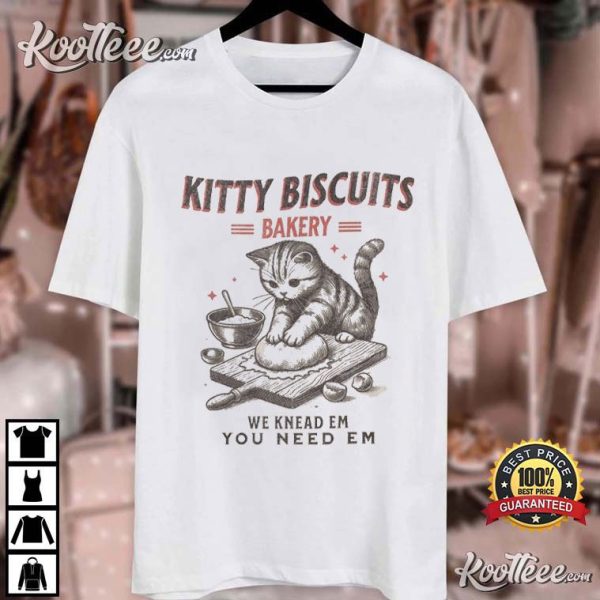 Kitty Biscuits Bakery Cat Lover Baker T-Shirt