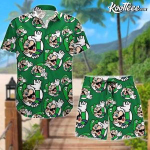 Luigi Super Mario Gamer Hawaiian Shirt And Shorts Luigi Super Mario Gamer Hawaiian Shirt And Shorts (3)