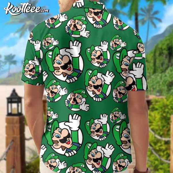Luigi Super Mario Gamer Hawaiian Shirt And Shorts