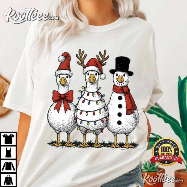 Goose Snowman Funny Christmas T-Shirt