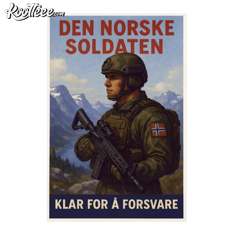 Norwegian Soldier Propaganda Den Norske Soldaten Vintage War Poster Norwegian Soldier Propaganda Den Norske Soldaten Vintage War Poster