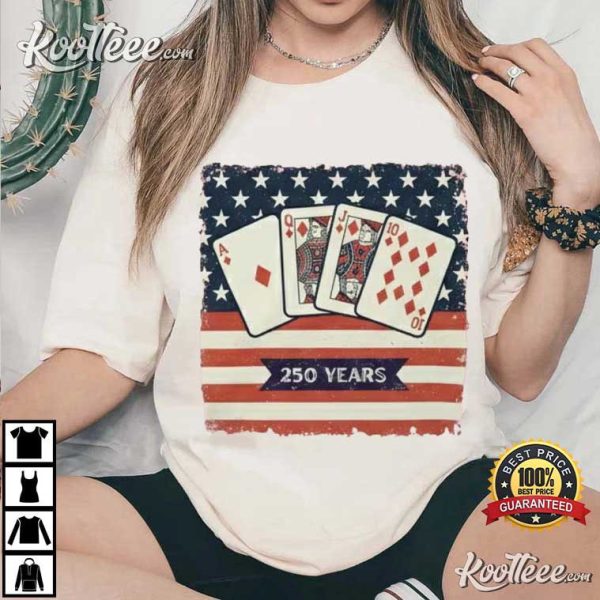 No Kings For 250 Years Democrat American Patriotic T Shirt
