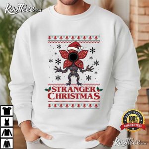 Stranger Christmas Demogorgon Upside Down Stranger Things T Shirt (3)