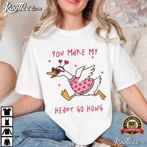 You Make My Heart Go Hong Goose Valentines Day T Shirt (2)