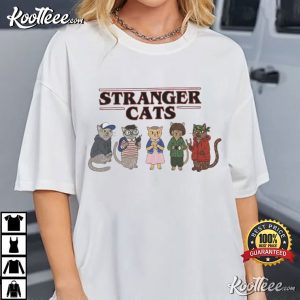Stranger Things Stranger Cats Funny T Shirt (2)