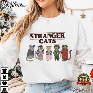 Stranger Things Stranger Cats Funny T Shirt (3)