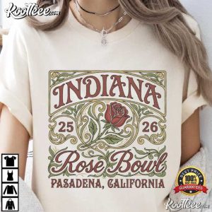 Indiana Rose Bowl Vintage Floral Football Pasadena California T Shirt (1)