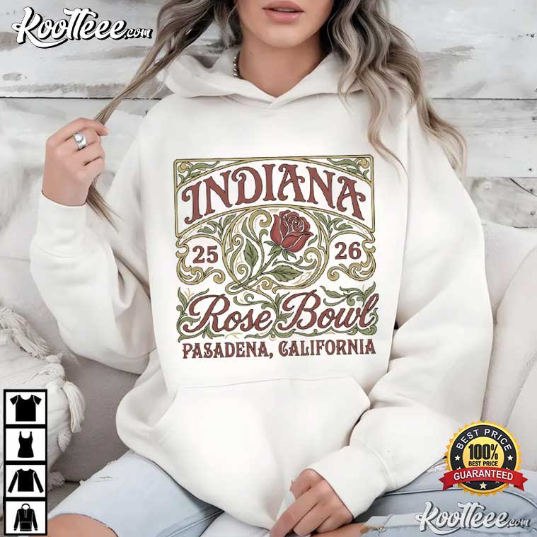 Indiana Rose Bowl Vintage Floral Football Pasadena California T-Shirt