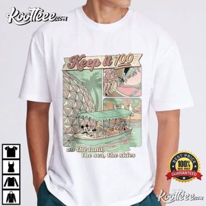 Keep It 100 On The Land The Seas The Skies Disney Boat Seagull T Shirt (1)
