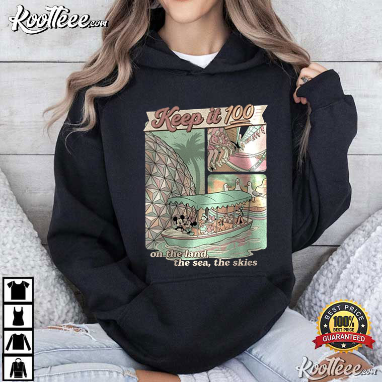 Keep It 100 On The Land The Seas The Skies Disney Boat Seagull T-Shirt Keep It 100 On The Land The Seas The Skies Disney Boat Seagull T-Shirt