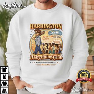 Steve Harrington Babysitter Club Retro 80s Hawkins ST5 T-Shirt Steve Harrington Babysitter Club Retro 80s Hawkins ST5 T Shirt (3)