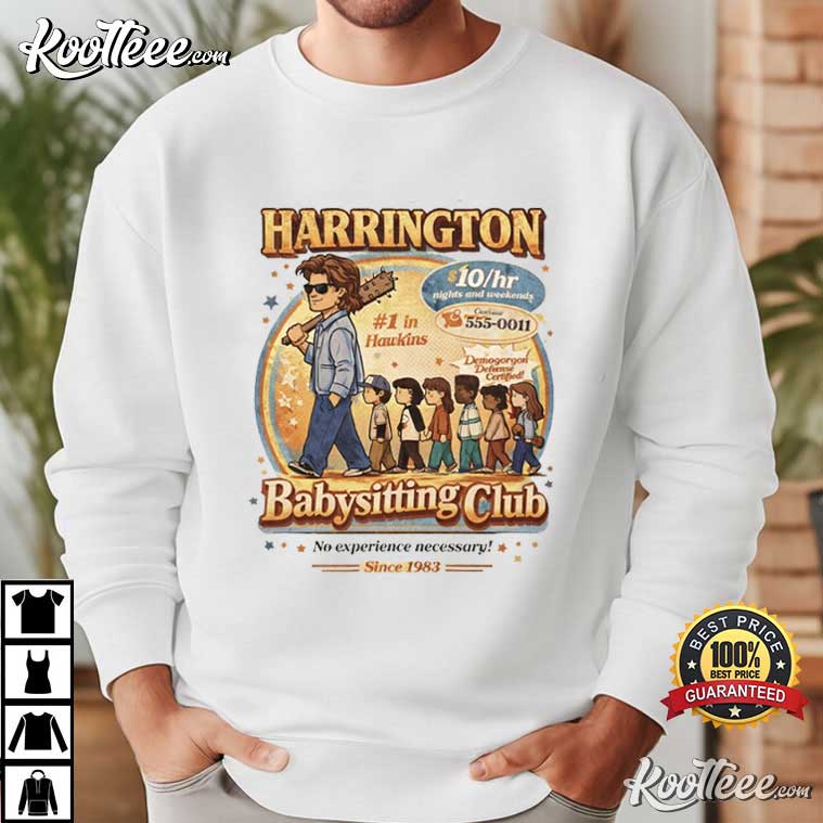 Steve Harrington Babysitter Club Retro 80s Hawkins ST5 T-Shirt Steve Harrington Babysitter Club Retro 80s Hawkins ST5 T-Shirt