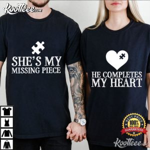 Missing Piece Valentine’s Day Matching Couple Shirts (1)