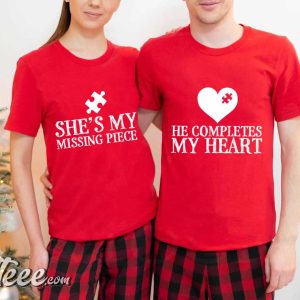 Missing Piece Valentine’s Day Matching Couple Shirts (2)