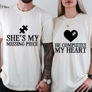 Missing Piece Valentine’s Day Matching Couple Shirts (3)