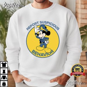 Report Suspicious Behavior Mickey Mouse Cop T Shirt (4)