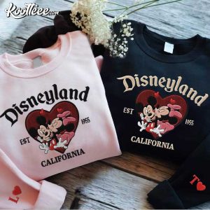 Mouse And Girlfriend Couple Valentine Embroidered Sweatshirt (1)