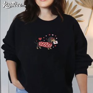 Dachshund Dog Valentine's Day Embroidered Sweatshirt (2)