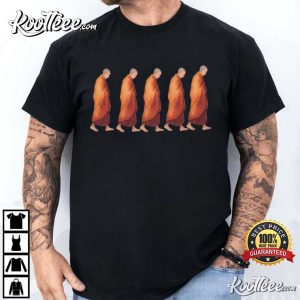 Mindful Monks Walking T Shirt (1)