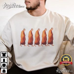 Mindful Monks Walking T-Shirt Mindful Monks Walking T Shirt (2)