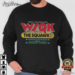 Stranger Things WSQK The Squawk 94 5 FM Radio Sci-fi Vintage T-Shirt Stranger Things WSQK The Squawk 94 5 FM Radio Sci fi Vintage T Shirt (1)