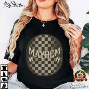Mayhem Checkered Distressed Grunge T Shirt (1)