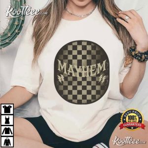 Mayhem Checkered Distressed Grunge T Shirt (2)