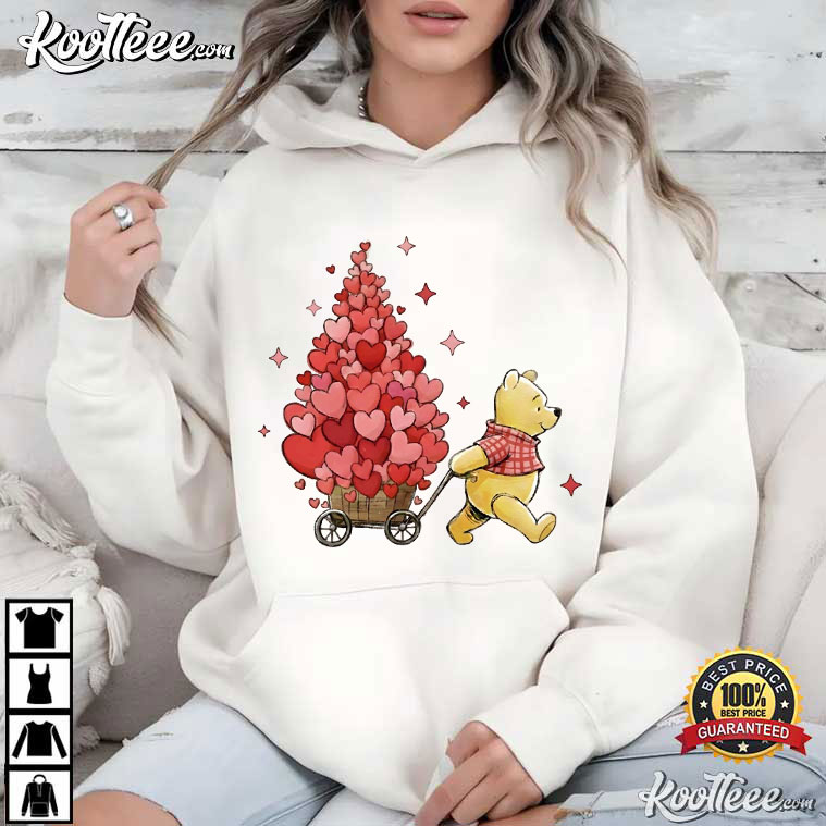 Winnie The Pooh Valentine's Day Heart T-Shirt Winnie The Pooh Valentine's Day Heart T-Shirt