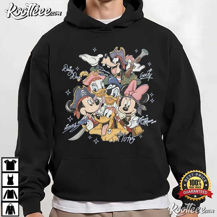 Disney Mickey And Friends Signatures Pirates T-Shirt Disney Mickey And Friends Signatures Pirates T-Shirt