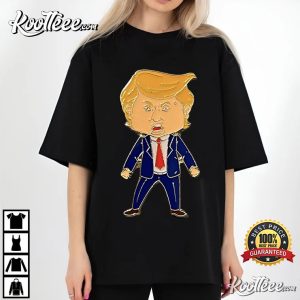 Happy Trump Pin Funny T Shirt (2)